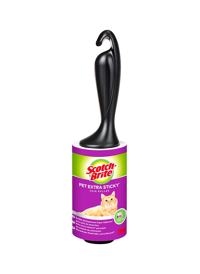 Scotch Brite Pet Extra Sticky Lint Roller 839RS-56, 56 Sheets, ideal for cleaning animal hair from Clothes and Fabric. 1 pet